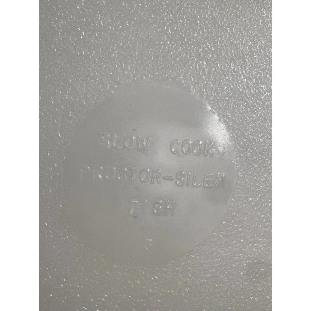 Vintage 1960 Proctor Silex Slow Cook Casserole Milk Glass Wheat Rectangle 7.5x10